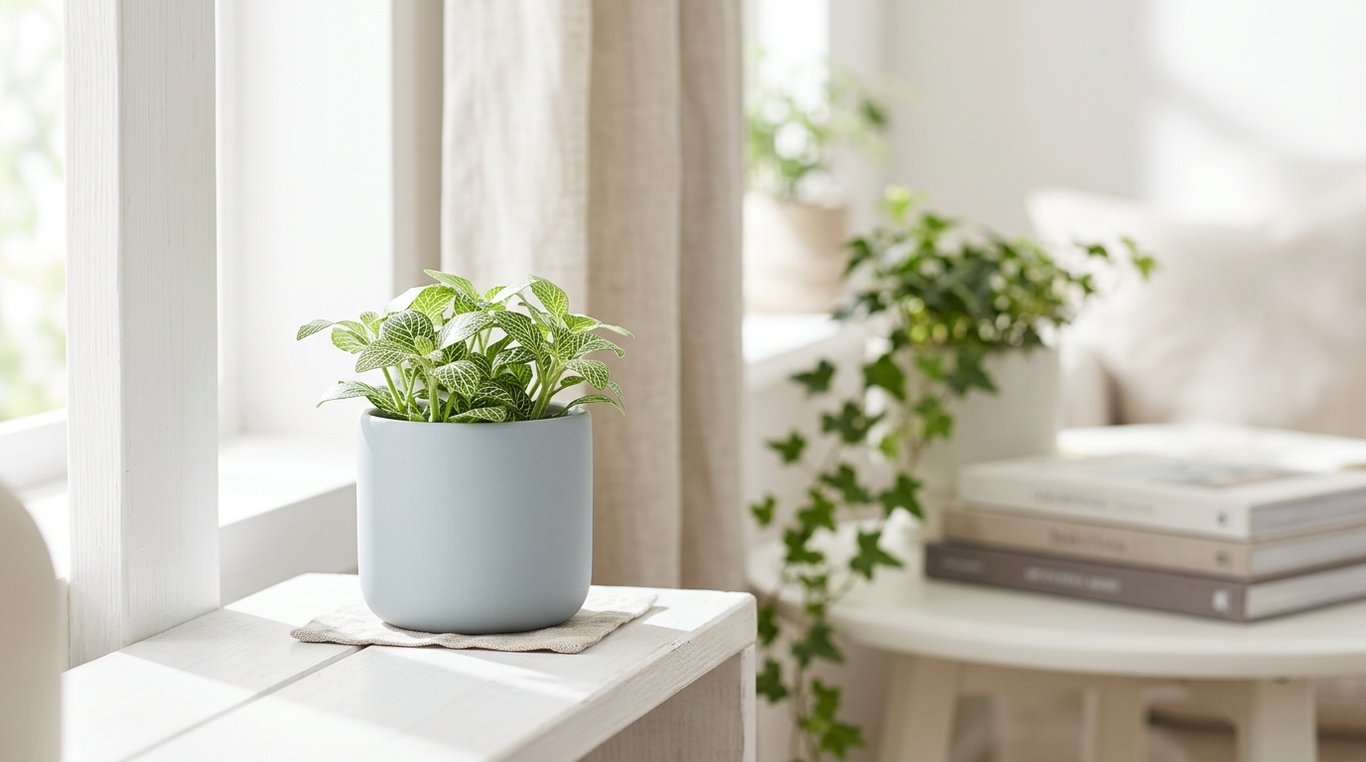 Pot Nuage Pastel KitchPot avec une plante retombante