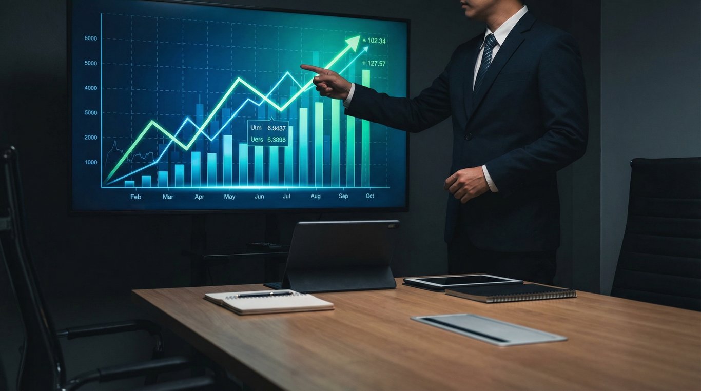 Analyse financière détaillée sur table avec graphiques et rapports