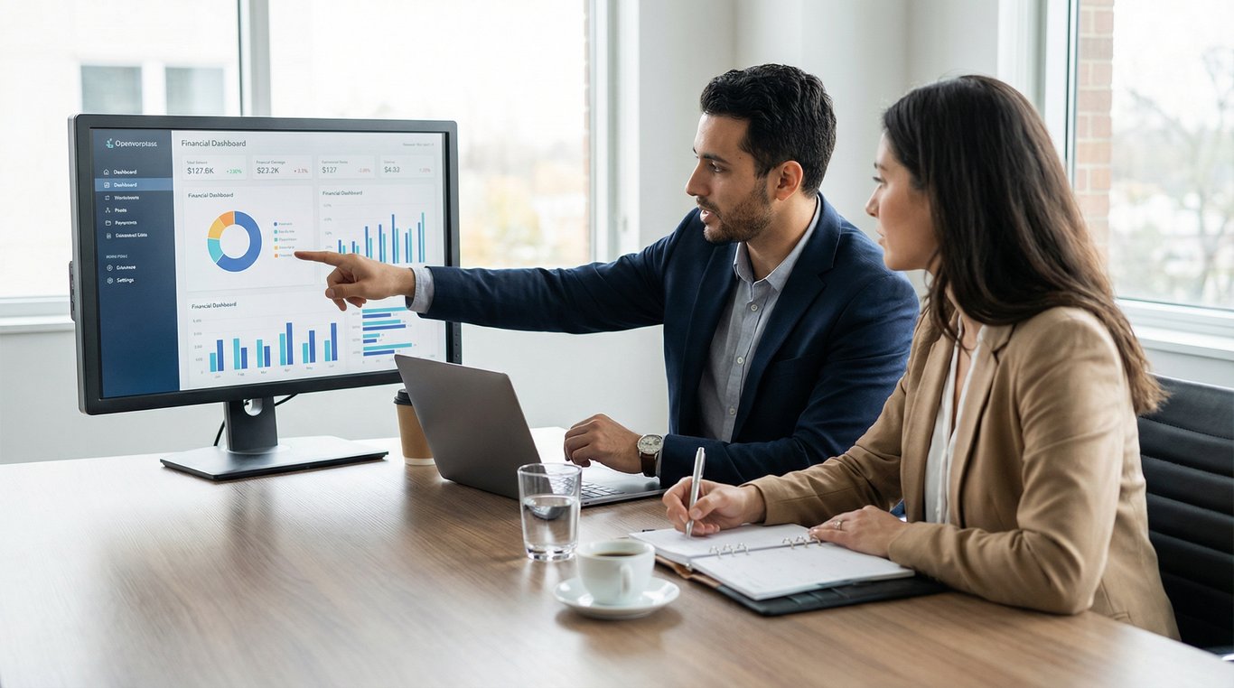 Graphiques financiers sur tablette