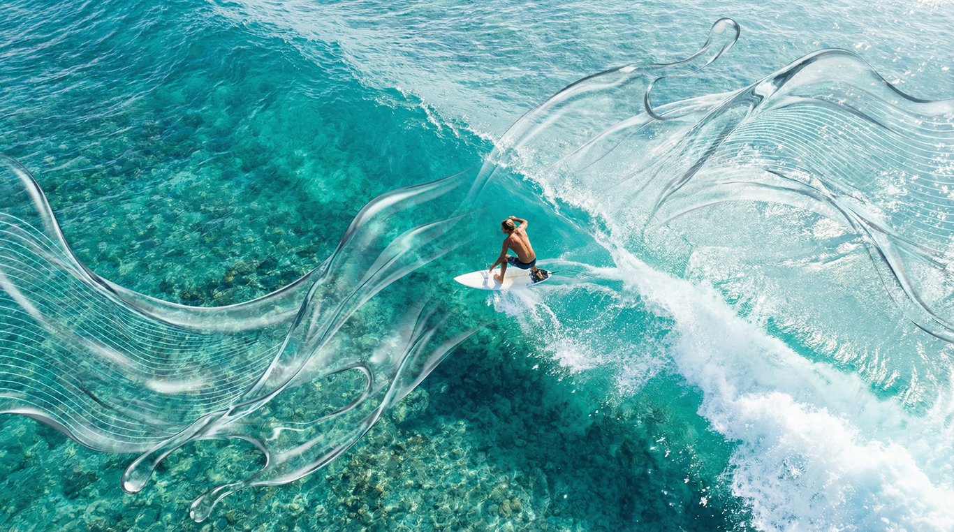 Texture d'eau abstraite