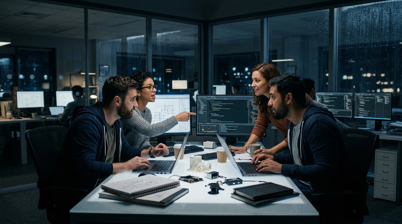 Équipe de direction de Capital Ancre dans un bureau moderne