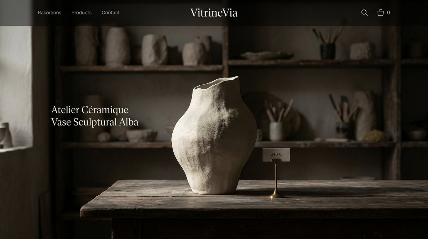 Vase en céramique texturée