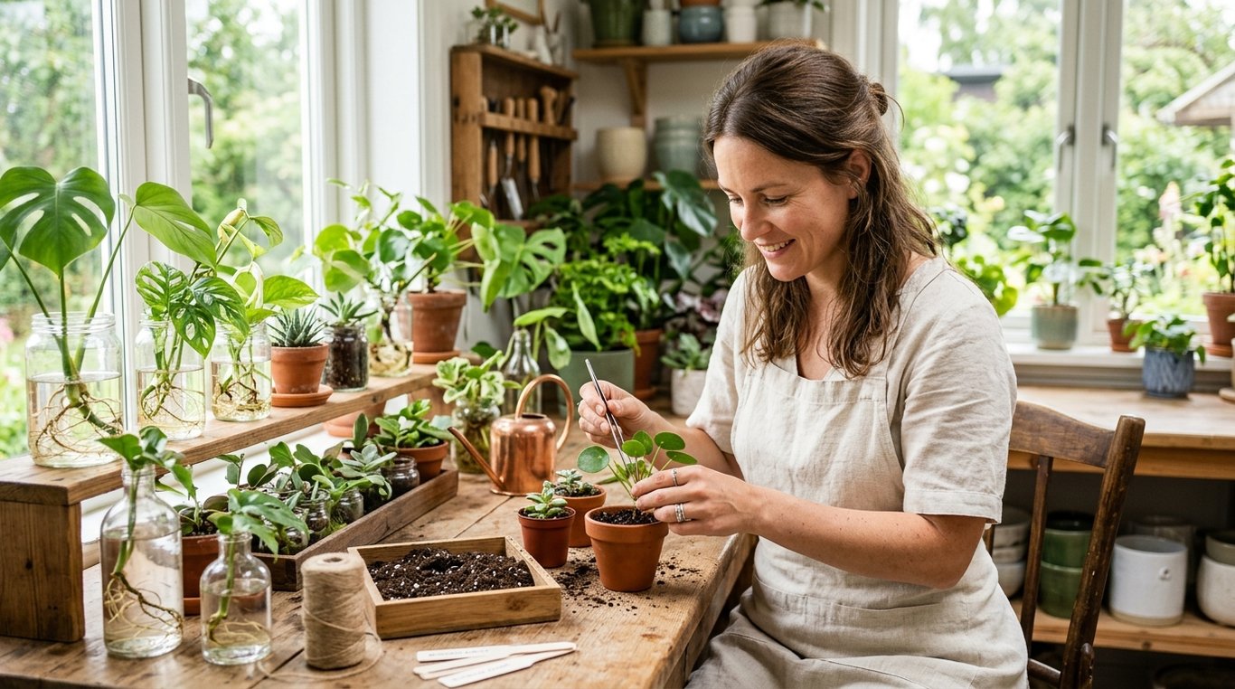Sécateur de précision doré pour plantes d'intérieur