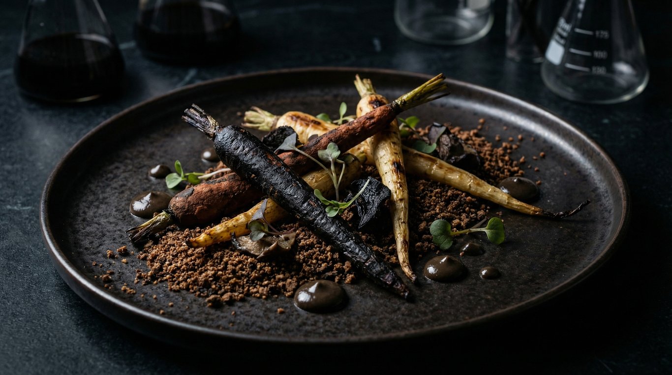 Plat principal texture charbon