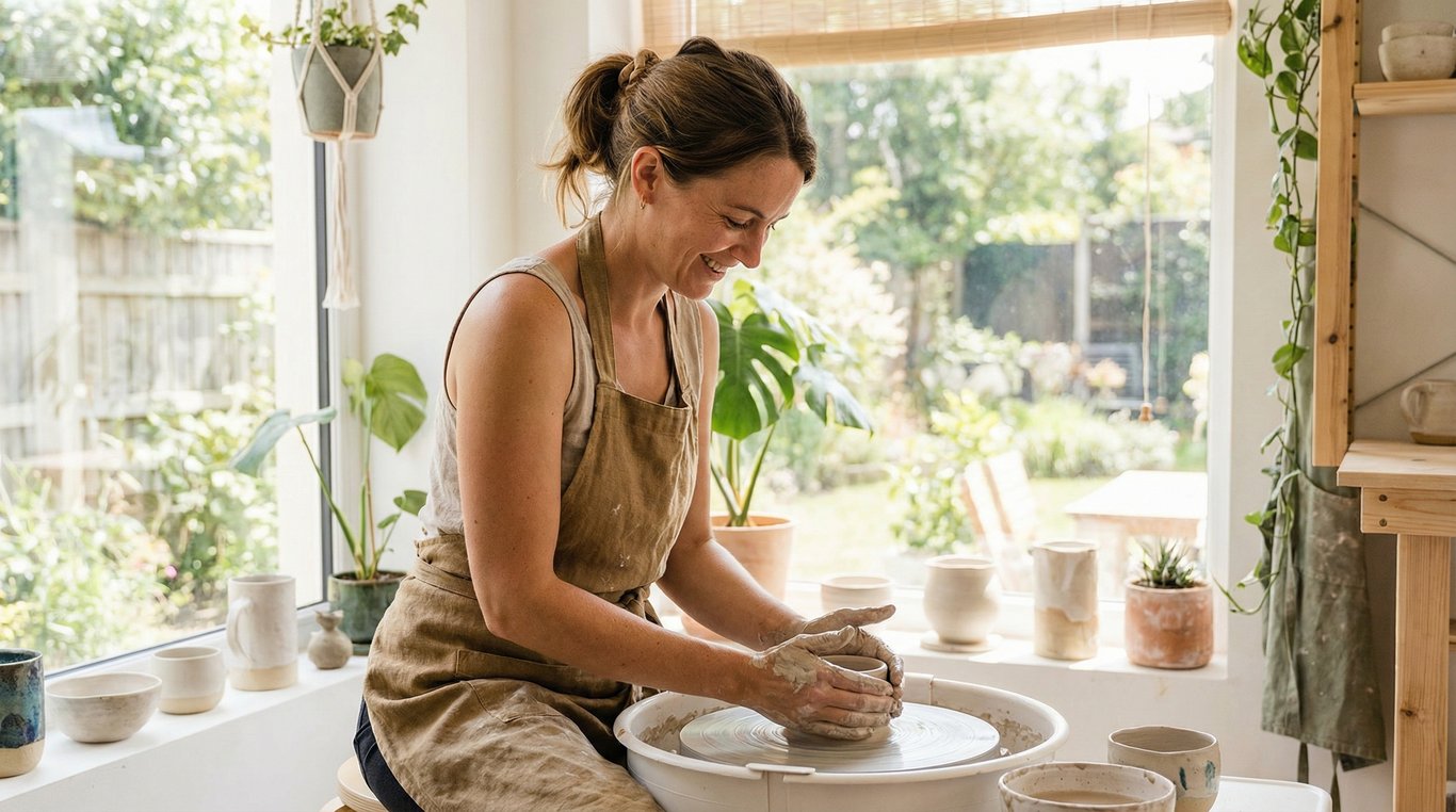 Portrait de Camille Dubois, artisan céramiste