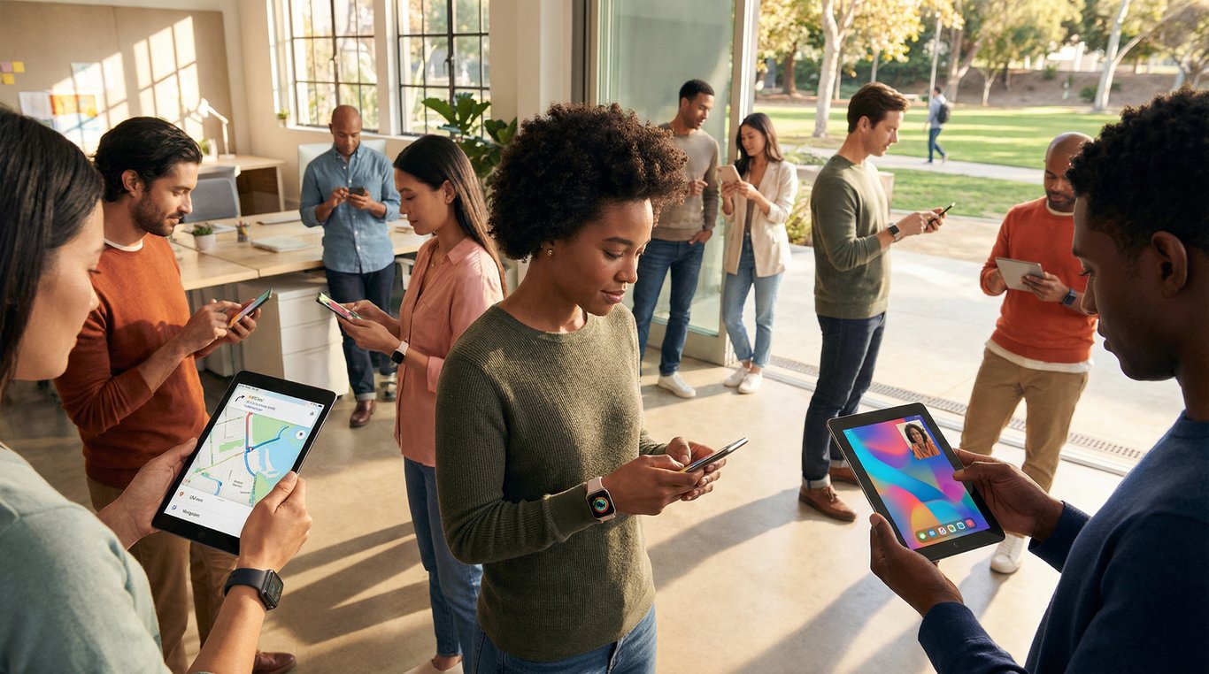 Interface smartphone Running Live