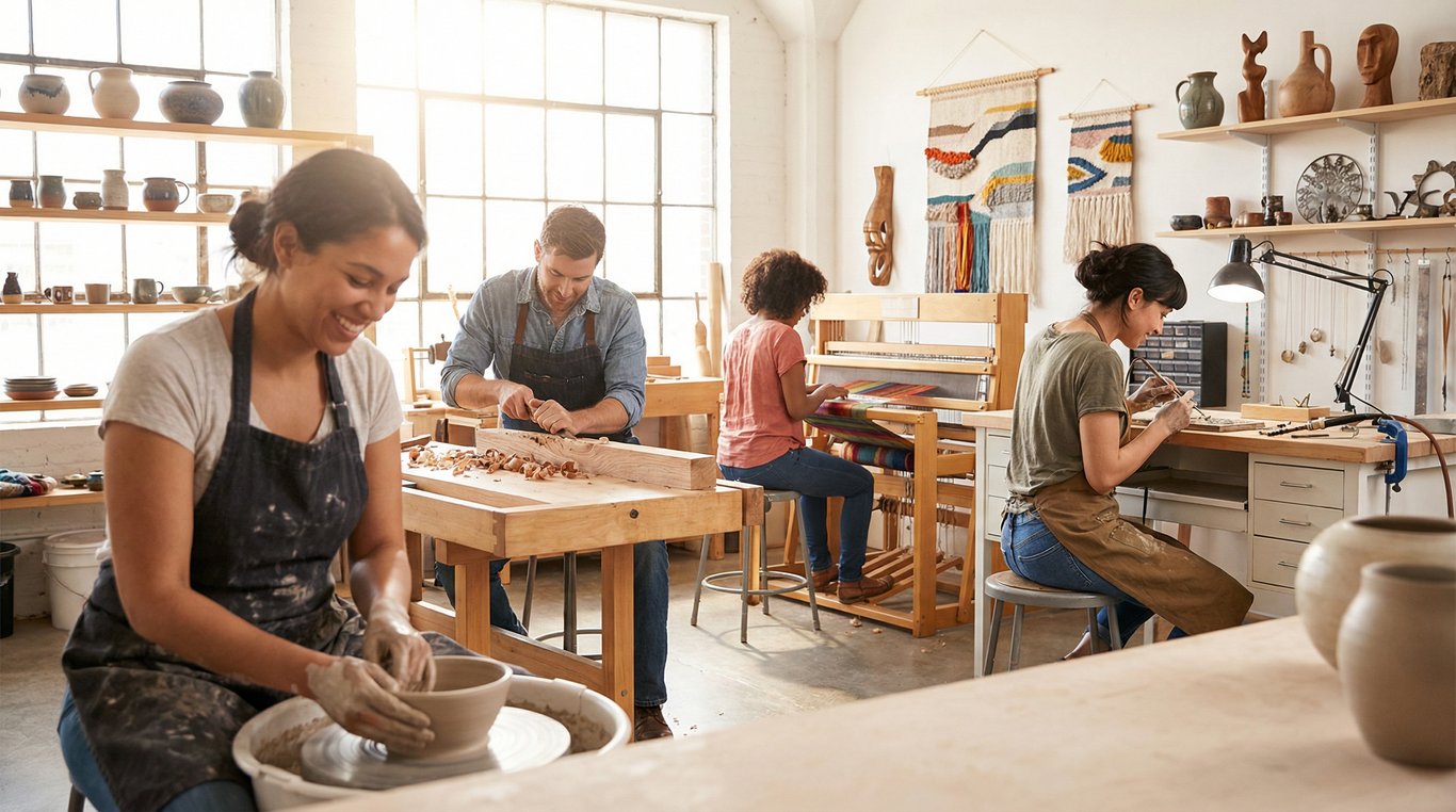 Mains d'un artisan travaillant la céramique, capturant l'authenticité du savoir-faire