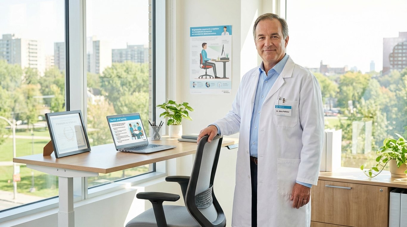 Portrait en noir et blanc du Dr. Marc Pelletier