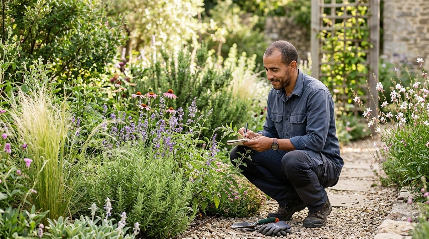Samir, botaniste, analyse des conditions et sélection des plantes