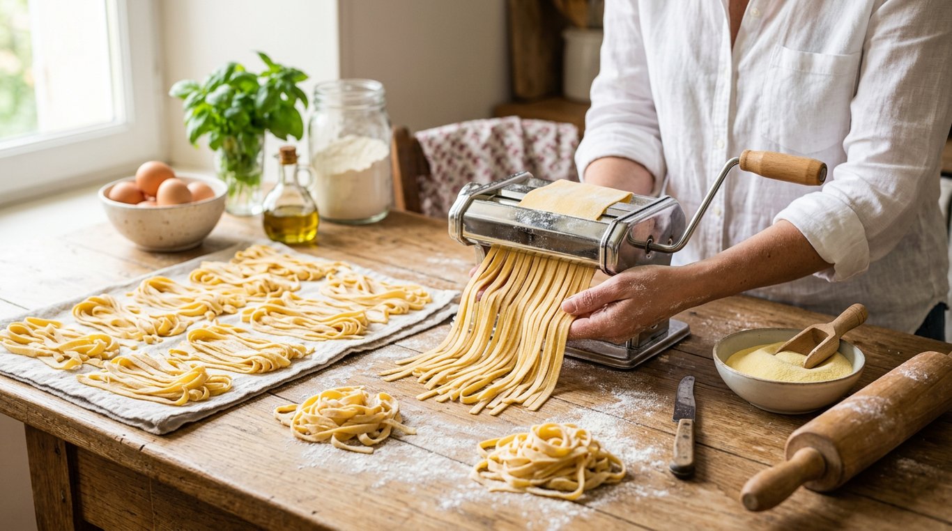 Mains pétrissant une pâte fraîche