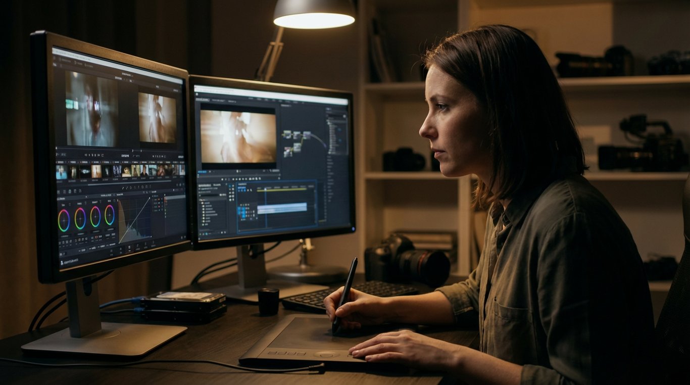 Photo de Sophie Bernard, responsable de la retouche et post-production