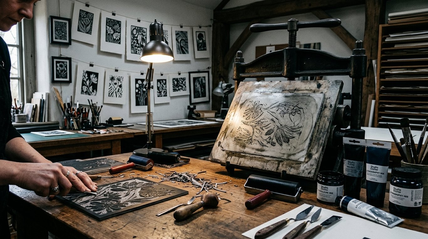 Détail d'une lithographie
