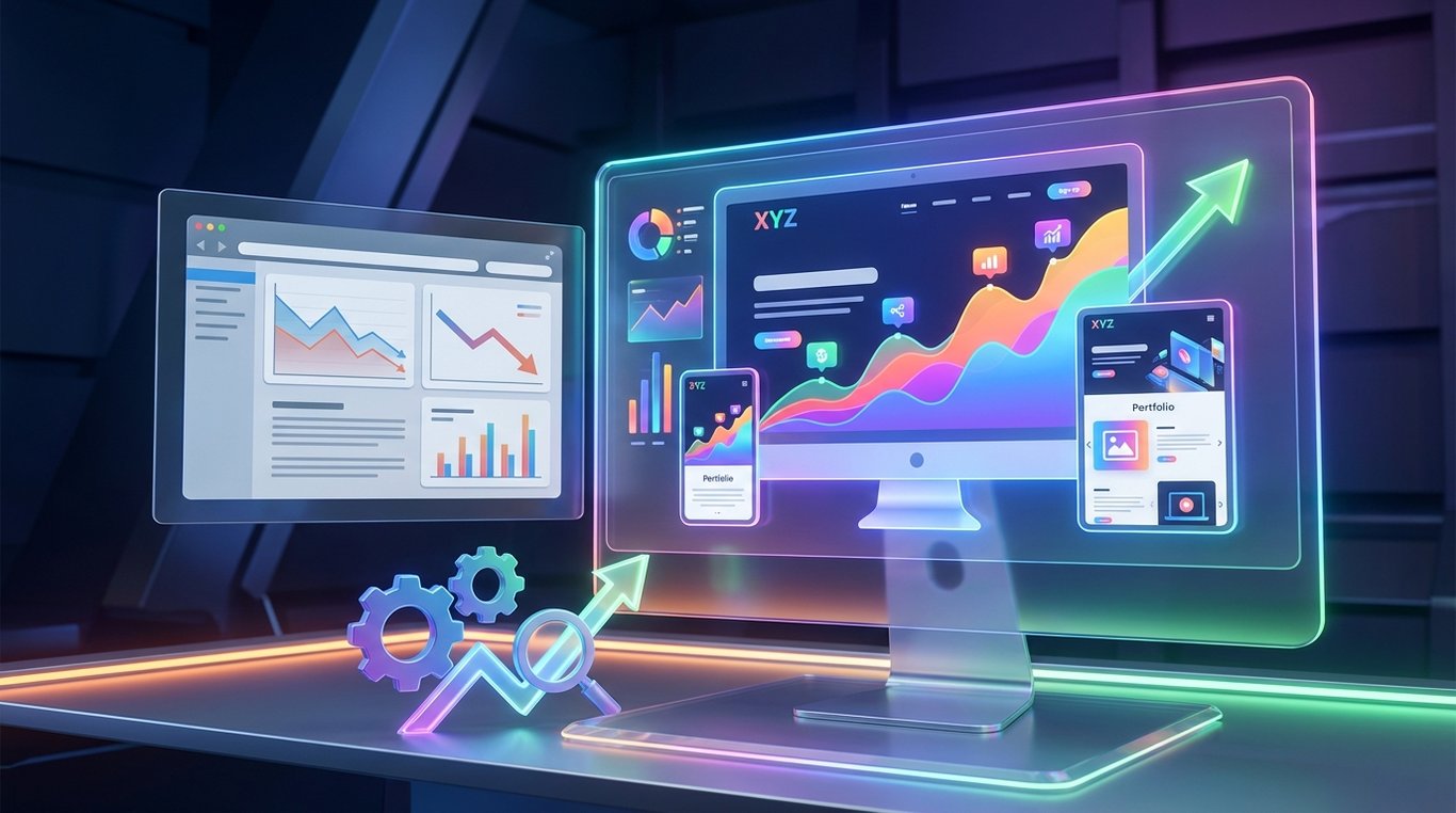 Publicité mobile après optimisation, visuels colorés et attractifs