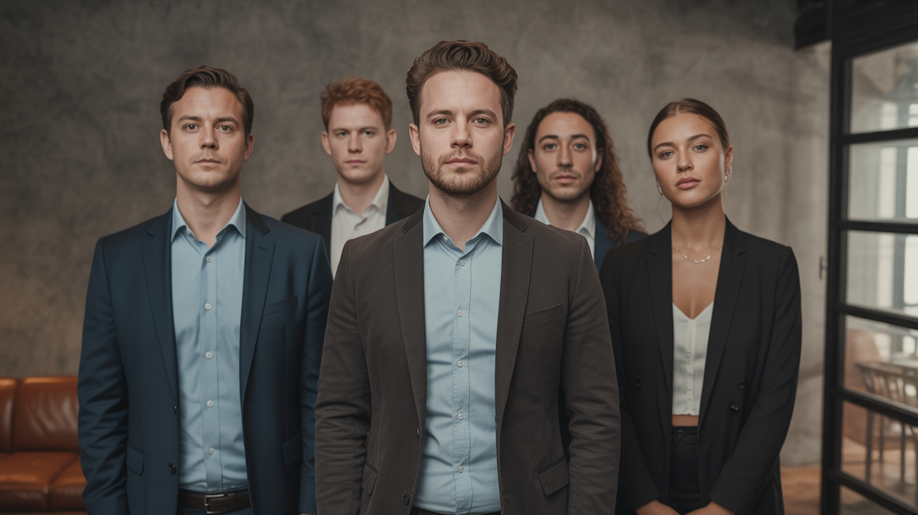 Carnet en cuir usé ouvert, appareil photo argentique vintage, carte géographique ancienne, lumière naturelle douce sur une table en bois