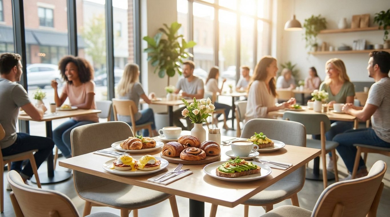 Intérieur chaleureux du restaurant