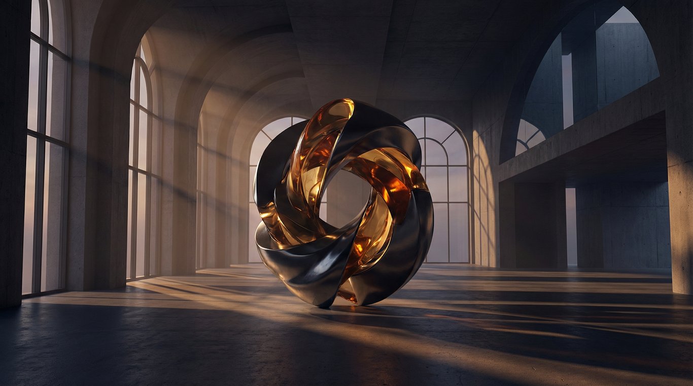 Visuel d'une installation immersive avec jeux de lumière violette et cyan