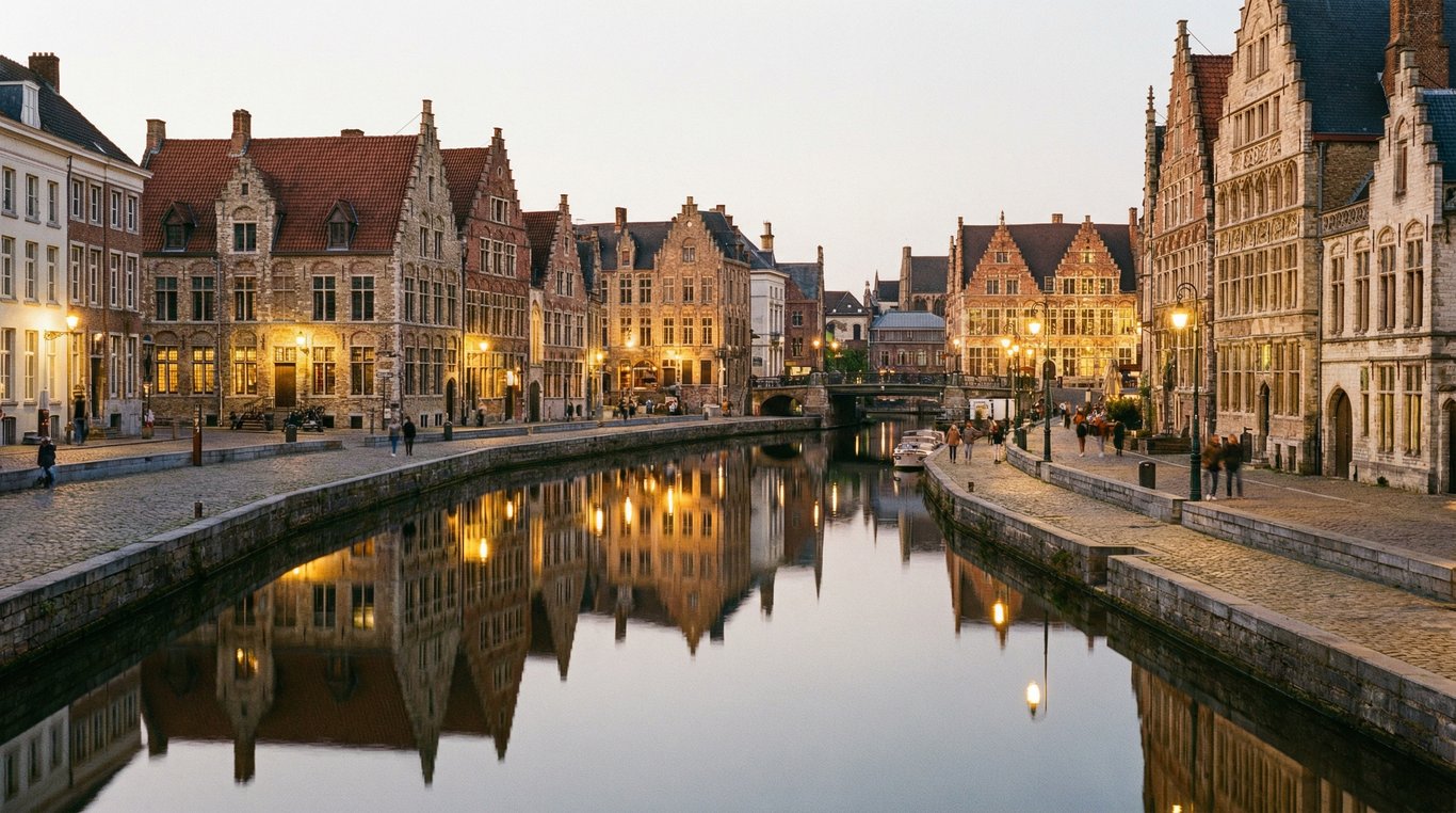 Canaux de Gand en Belgique