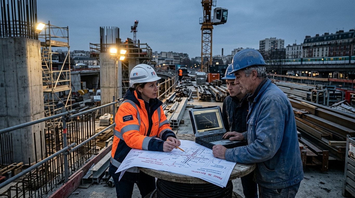 Détails de chantier minier illégal : terre fraîchement remuée et traces de machines