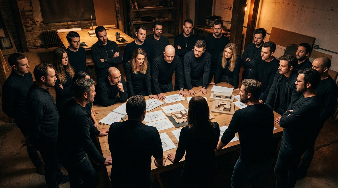 Équipe de journalistes en salle de rédaction