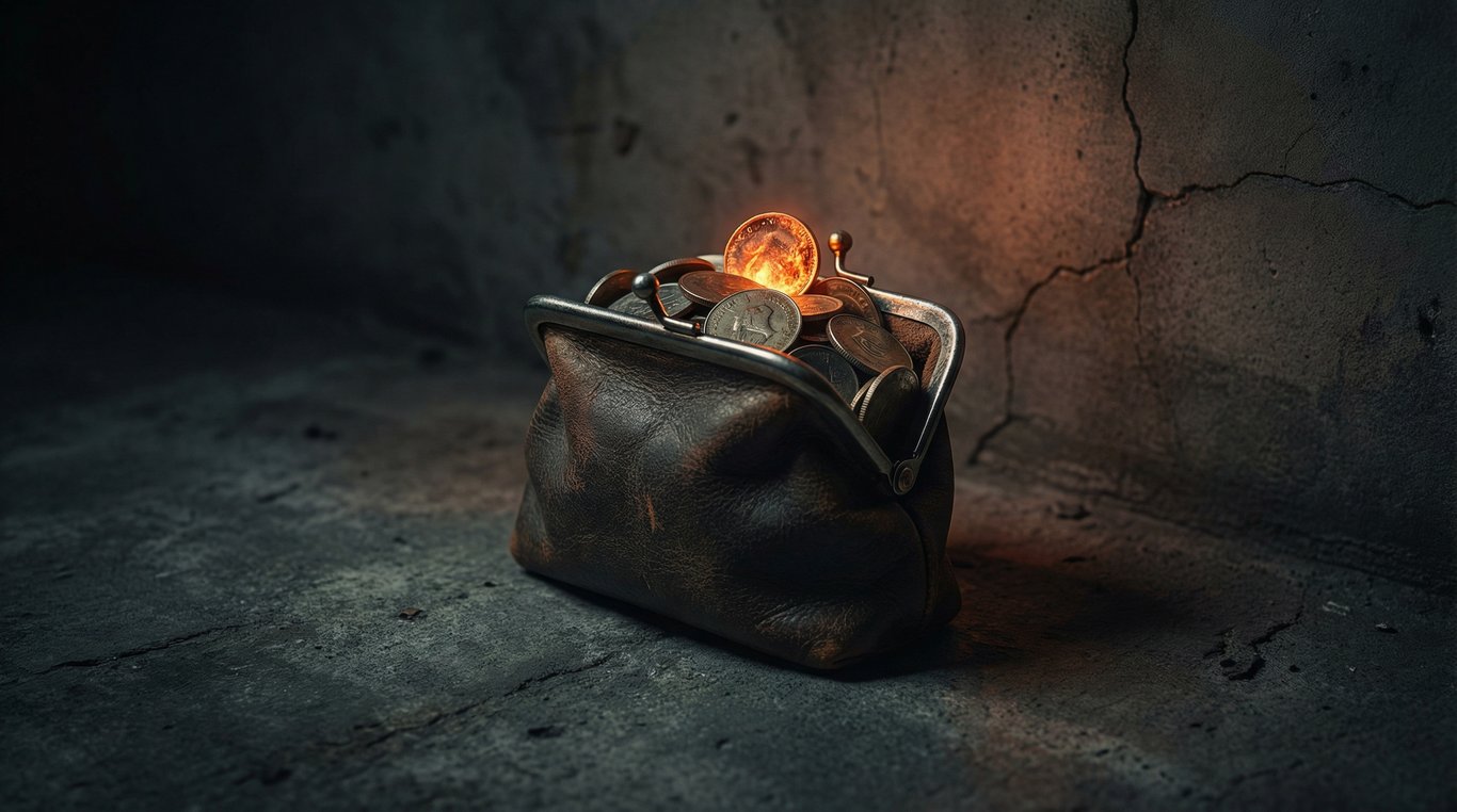 Poing serré tenant un journal froissé, style pochoir à fort contraste sur un mur de béton texturé