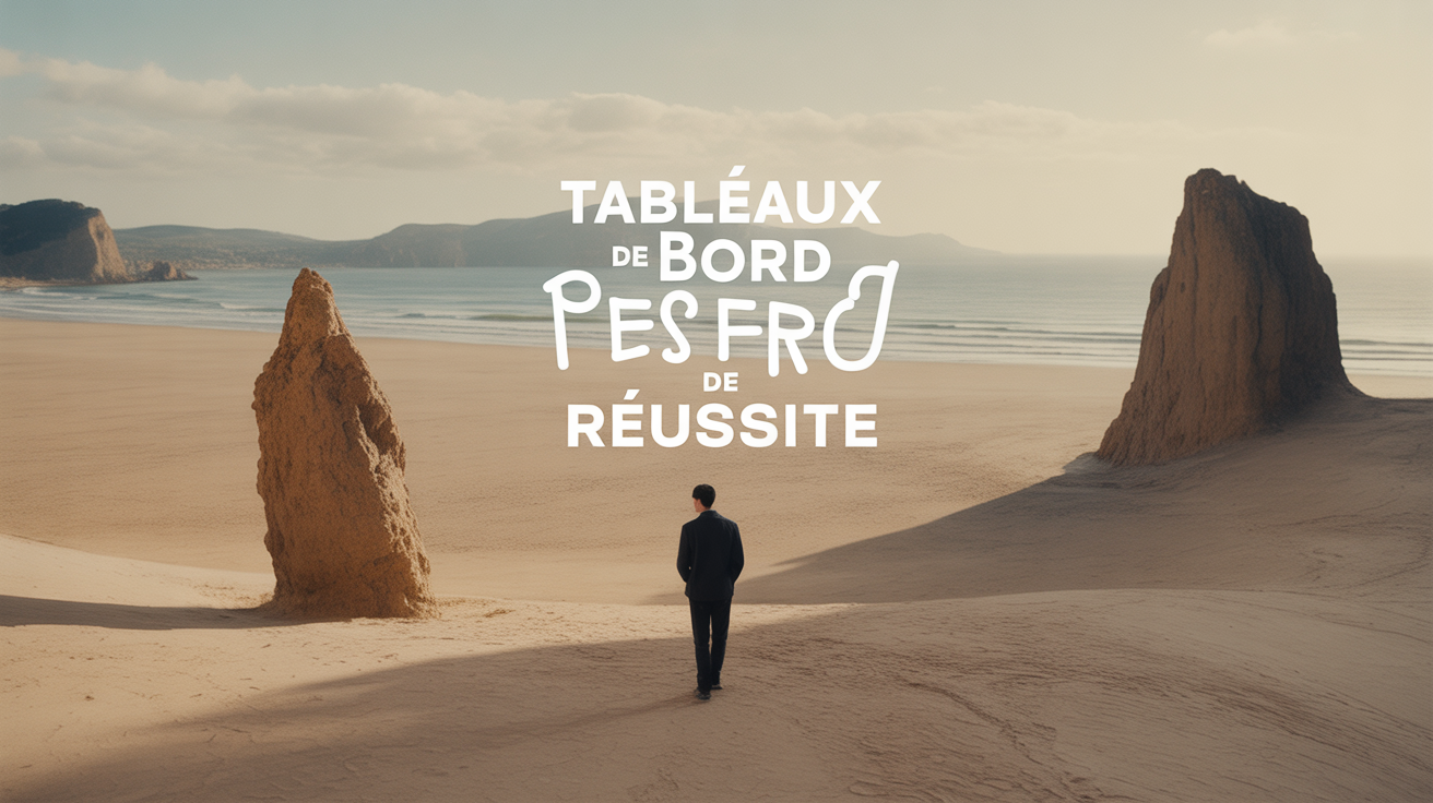 Tableau de bord de réussite montrant des indicateurs clés de performance et graphiques de croissance