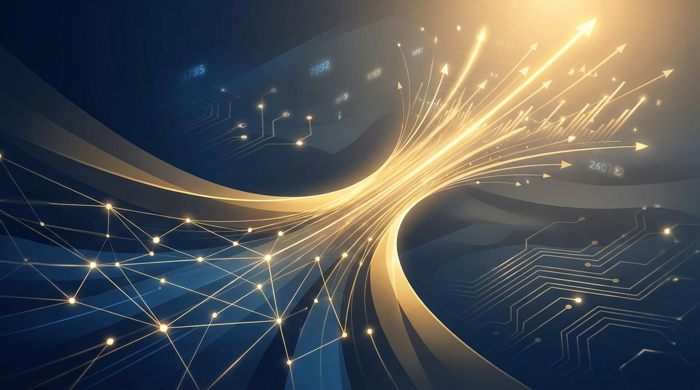 Capture écran d'une interface avec graphique de trafic en forte croissance