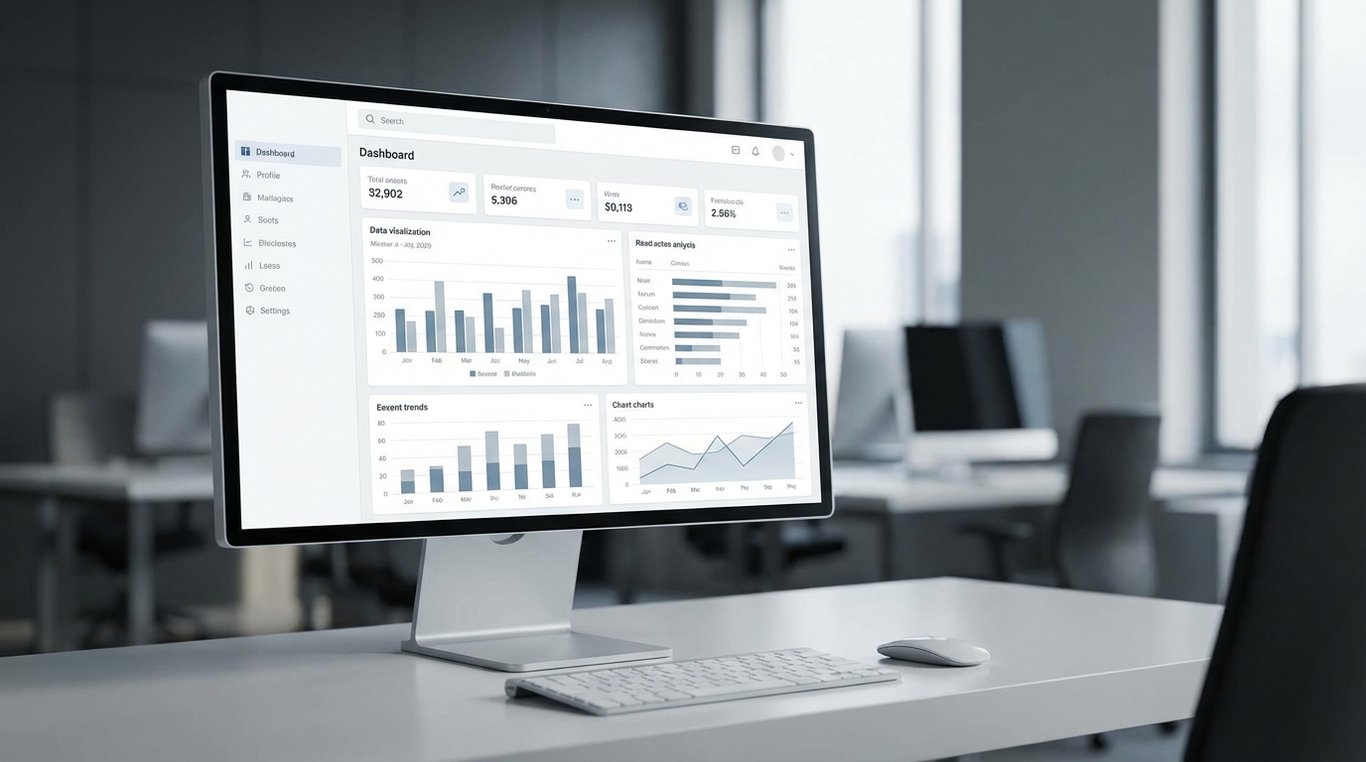 Interface de tableau de bord KPI