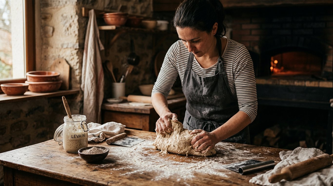 Pains artisanaux tout juste sortis du four