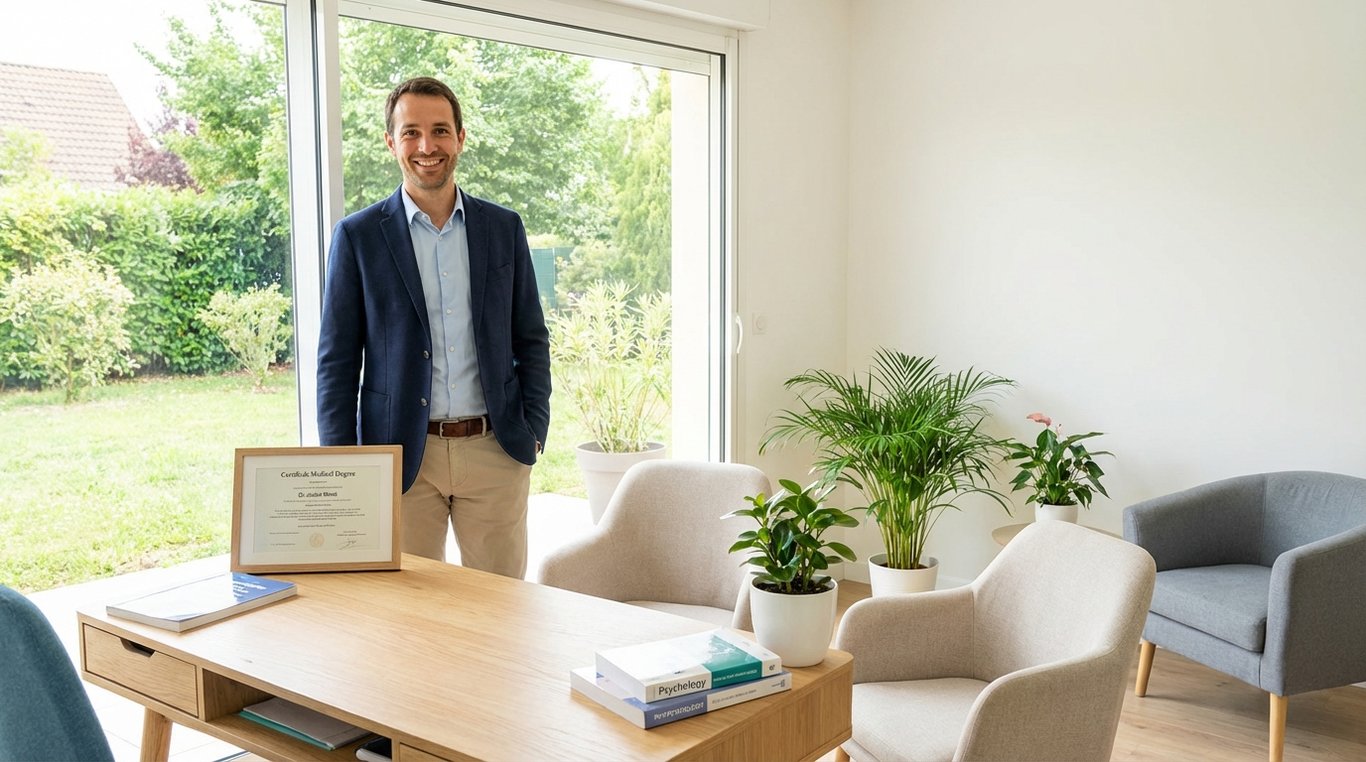 Portrait en noir et blanc du Dr. Julien Morel