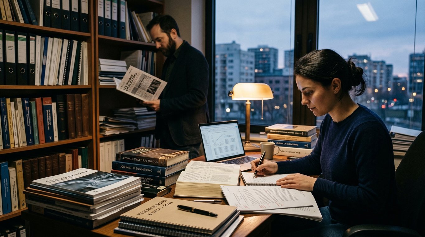 Documents de recherche sur un bureau