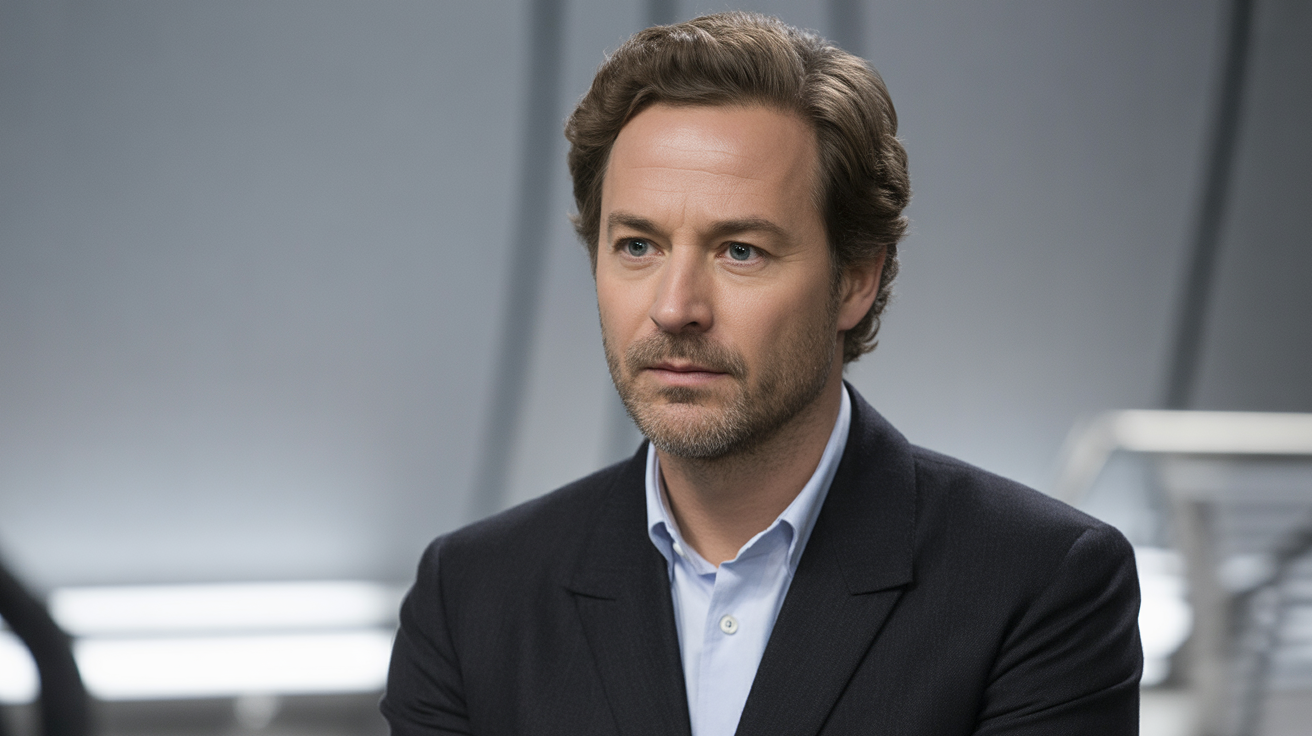 Portrait de Marc, photographe, avec un appareil photo vintage autour du cou