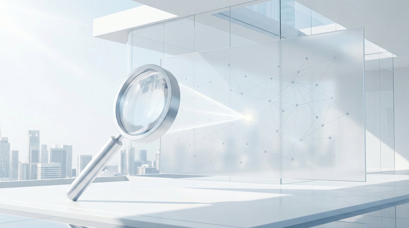 Représentation abstraite des flux de données et extraits de code dans des conteneurs en verre arrondis avec des accents néon verts