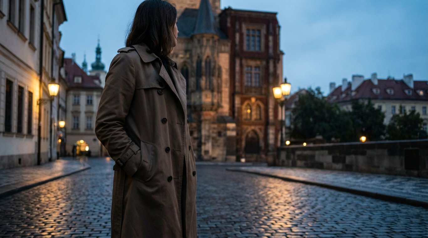 Trench-coat classique beige