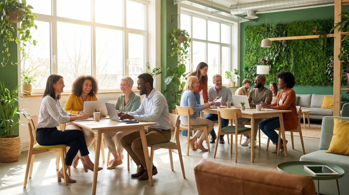Équipe de direction dynamique en pleine réunion stratégique