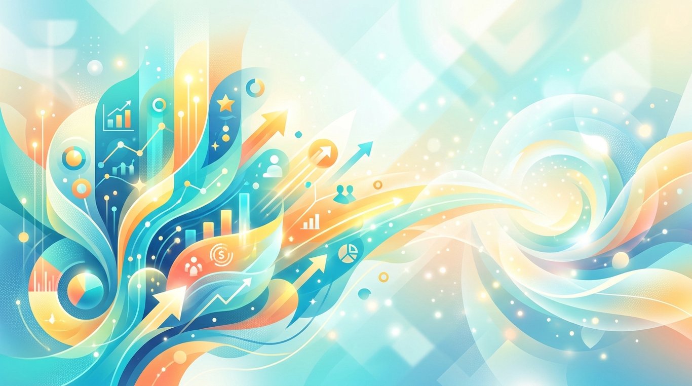 Composition abstraite illustrant des connexions de réseau d’affaires pour des cas clients