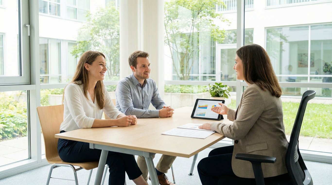 Femme au visage serein et naturel se regardant dans un miroir rond, ambiance douce et introspective