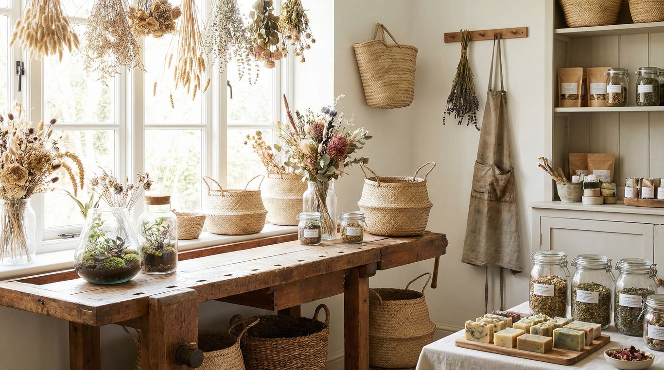 Étagère minimaliste décorée