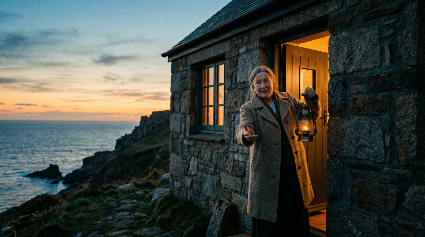 Un téléphone noir vintage sur une table blanche vide, style minimaliste