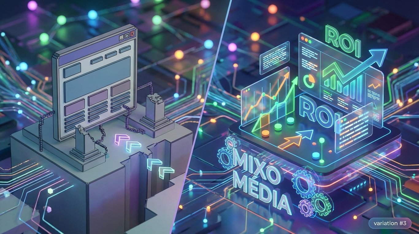 Publicité mobile avant optimisation, faible engagement