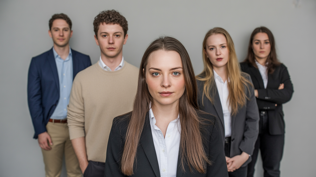 Portrait d'équipe de trois mécaniciens seniors croisant les bras devant un banc de diagnostic électronique
