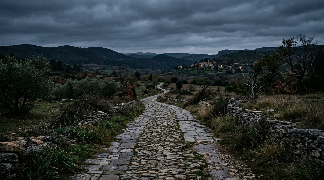 Ruines d'un pont romain sur la Voie Domitienne