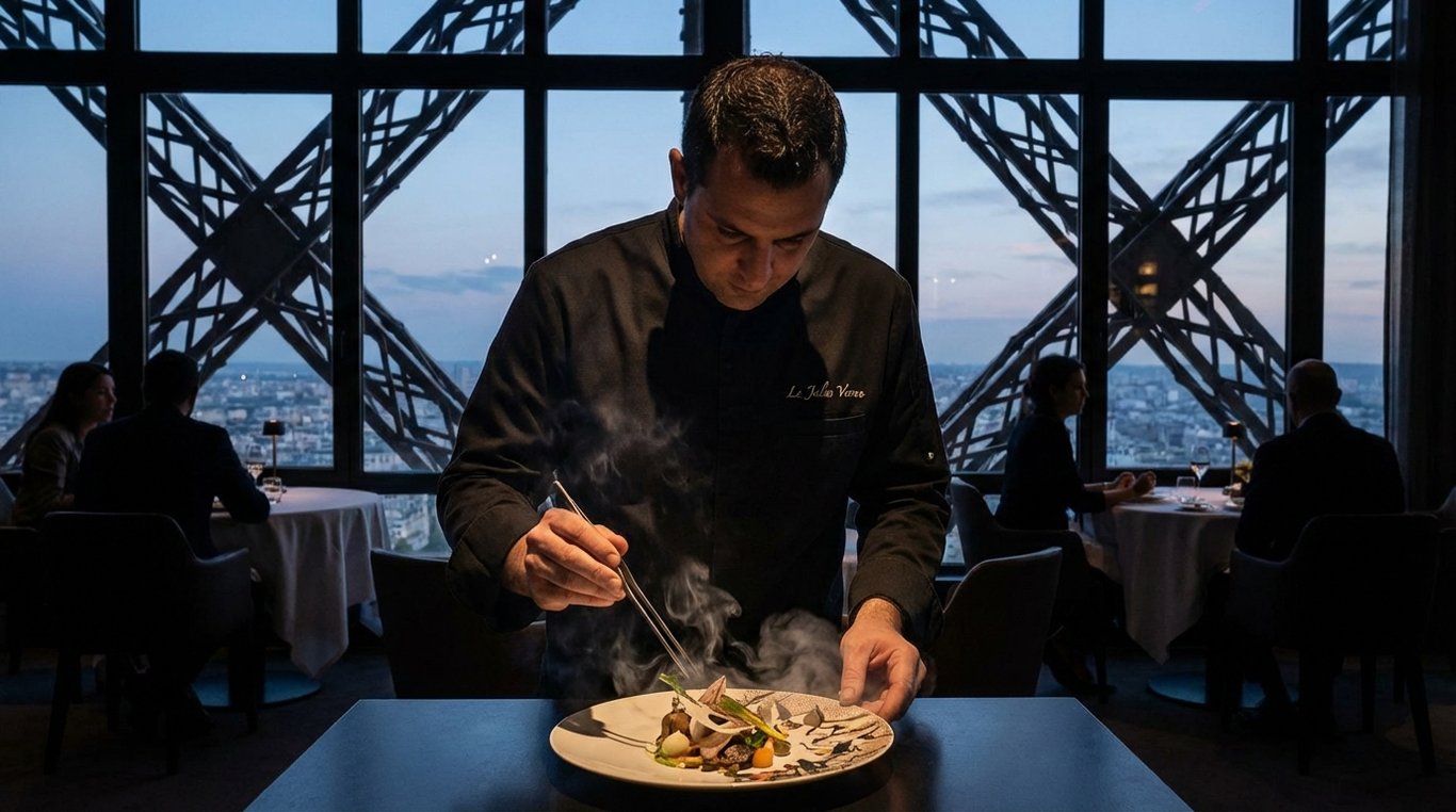 Plat étoilé fumant