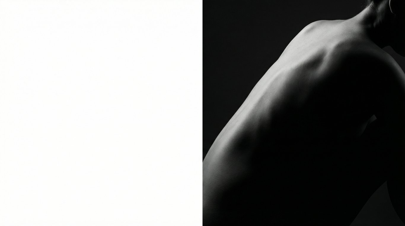 Composition minimaliste avec courbe abstraite du corps humain