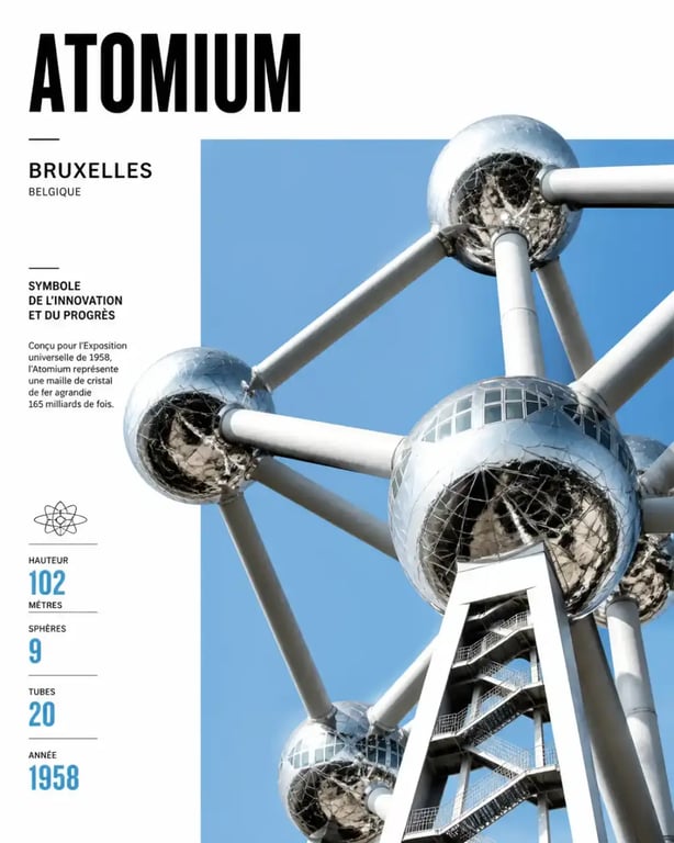 L'Atomium, monument emblématique à visiter lors de 2 jours à Bruxelles