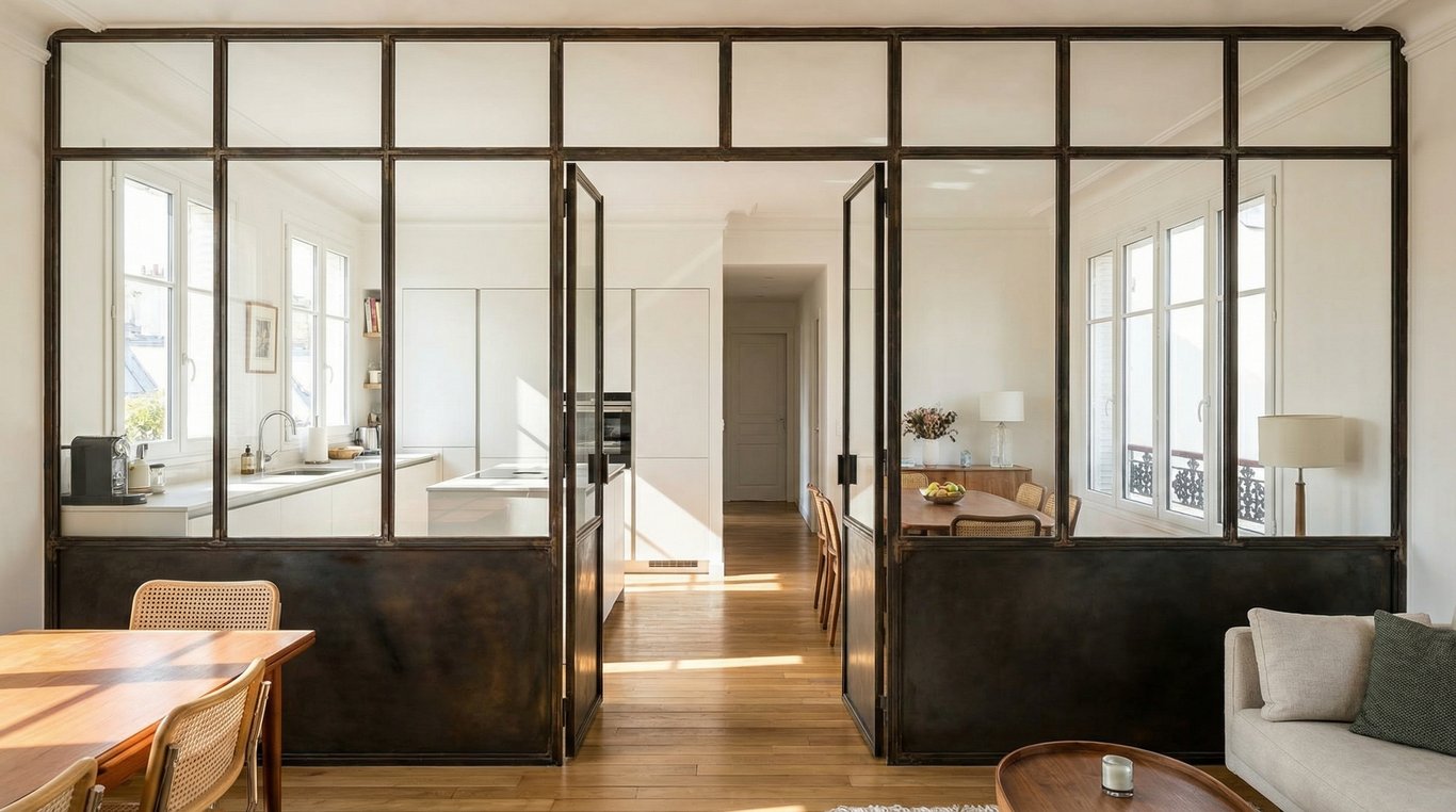 Verrière atelier d'artiste cuisine