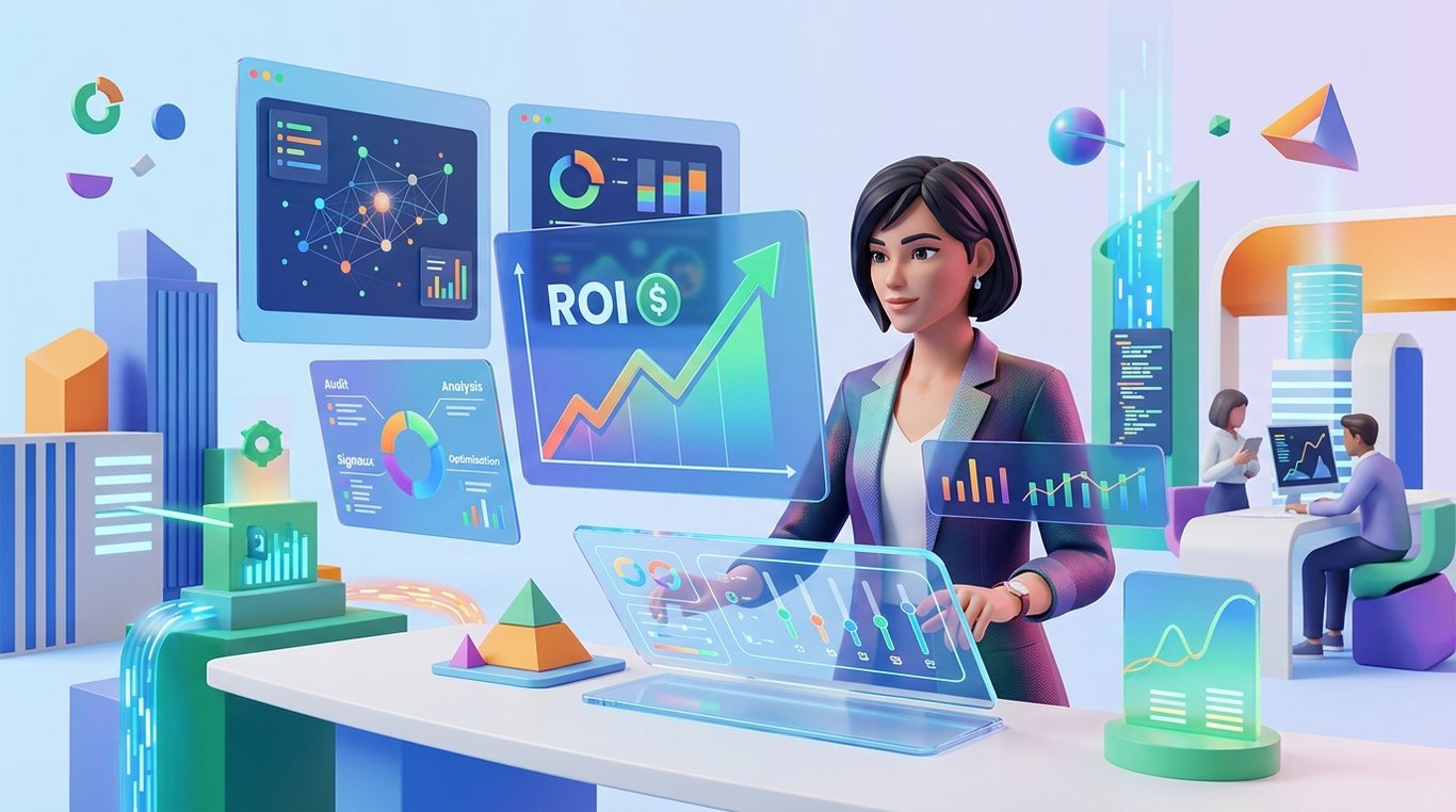 Portrait stylisé de Camille - spécialiste stratégie et data marketing.