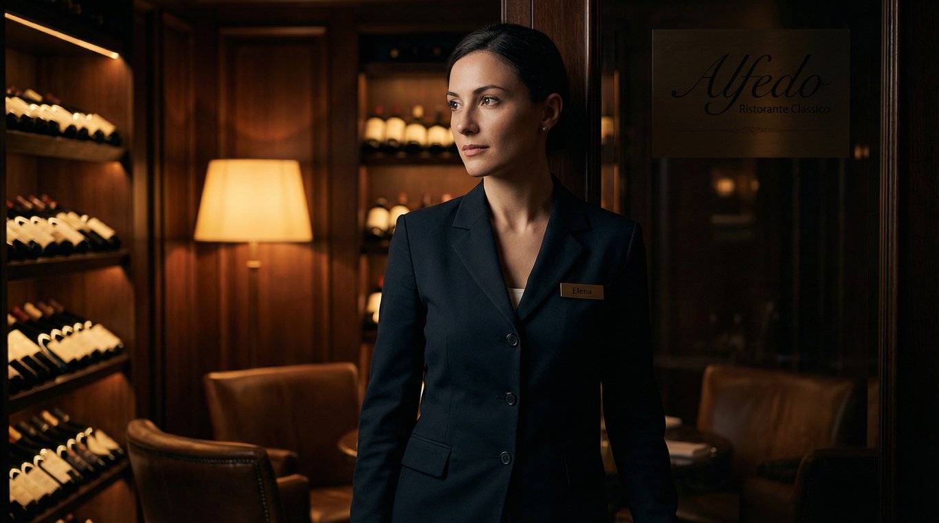 Portrait d'Elena, responsable de salle, accueillante