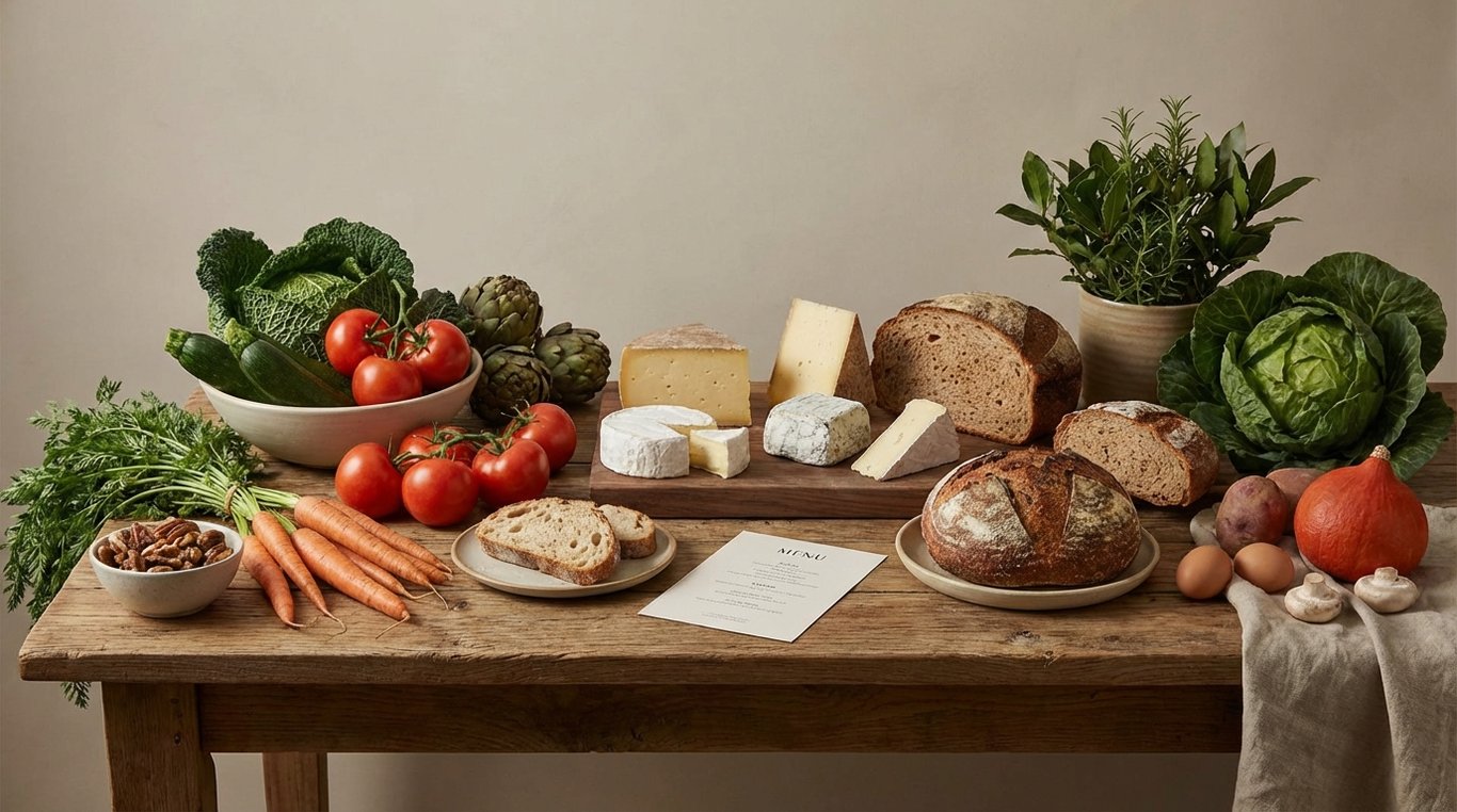 Gros plan macro texture culinaire, croûte de pain de campagne rustique et beurre aux herbes