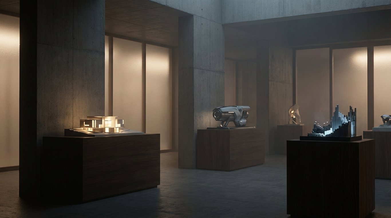 Collage d'interfaces web modernes en 3D sur divers appareils - mobile, tablette, desktop