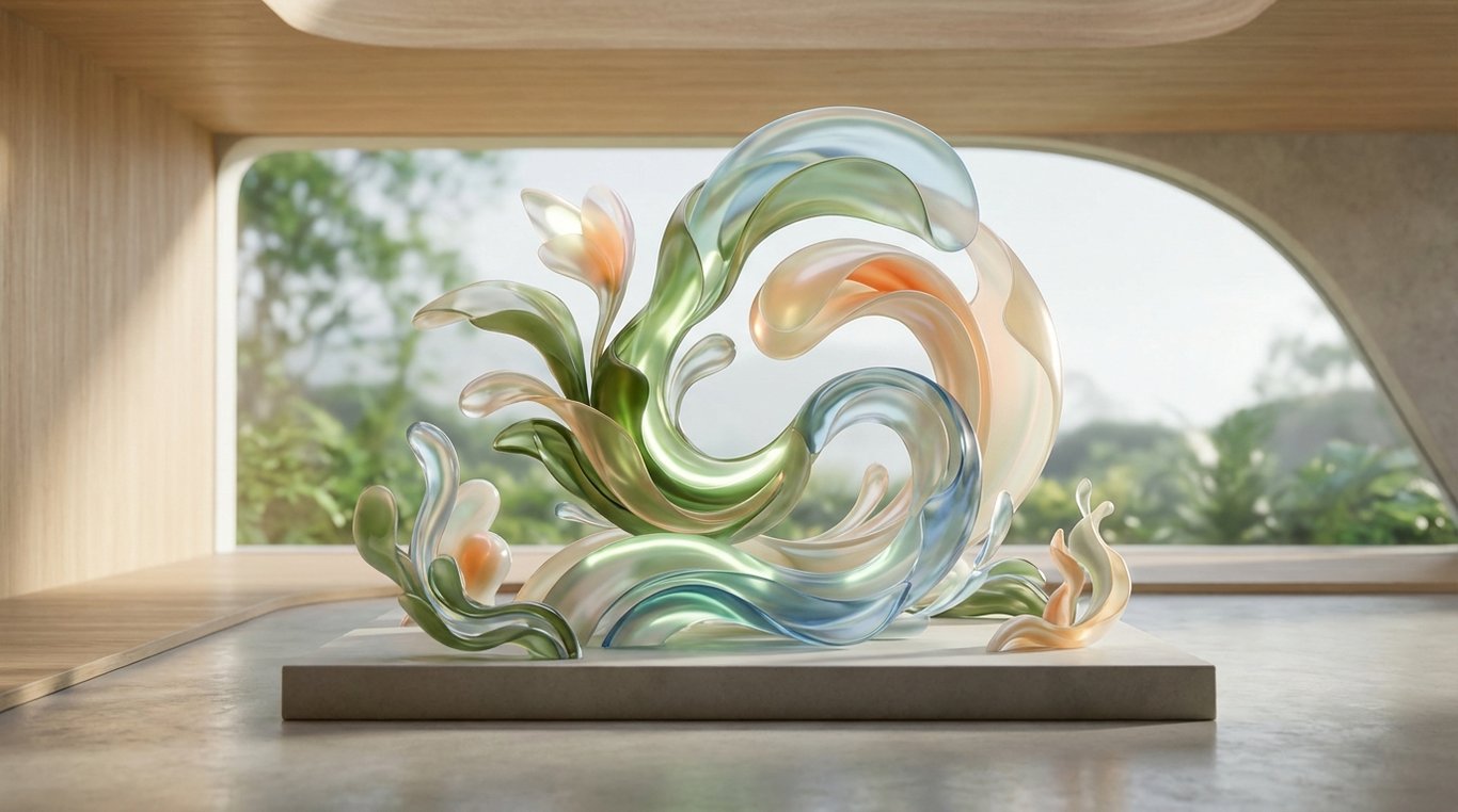 Sculpture 3D minimaliste